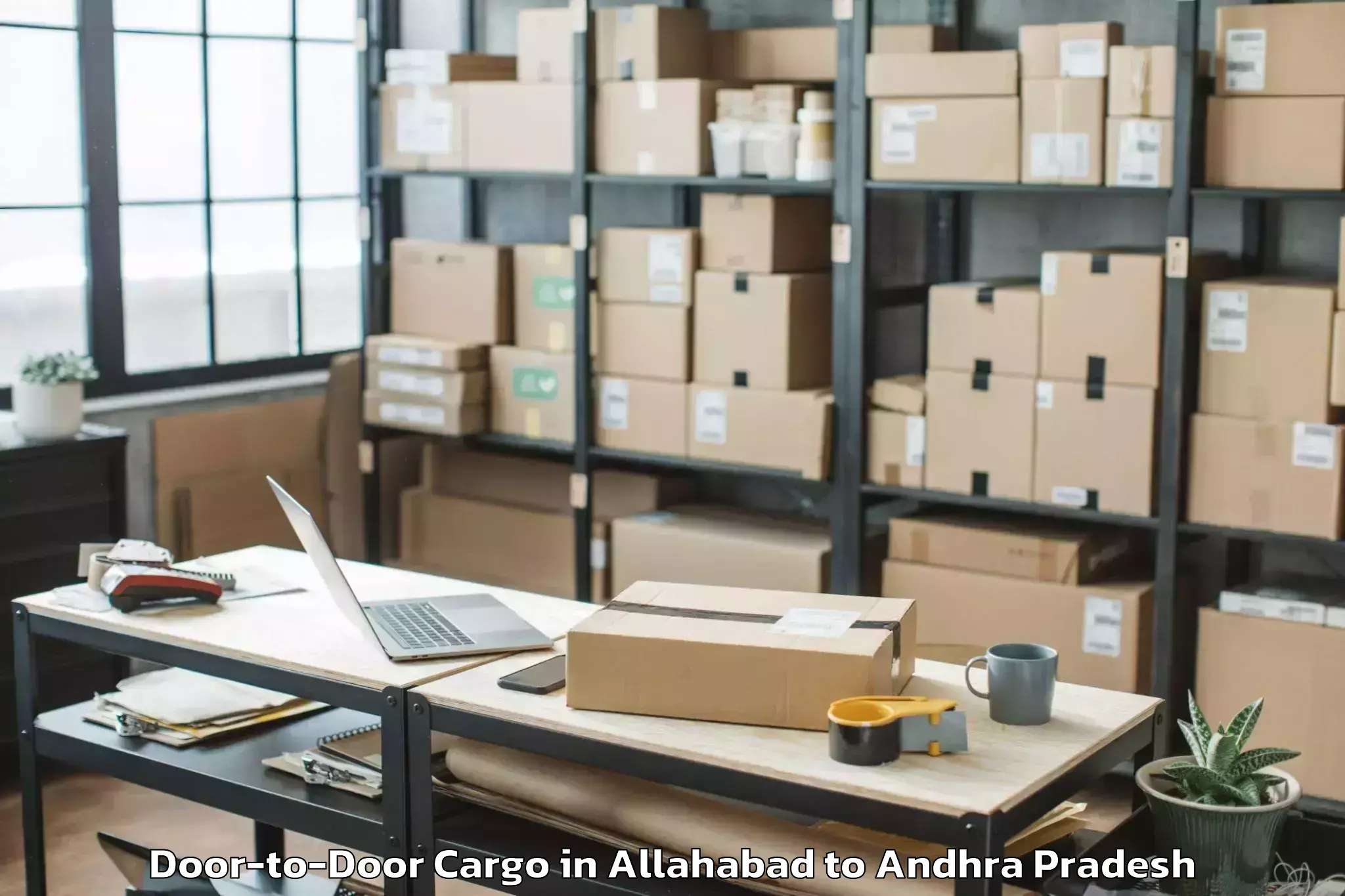 Top Allahabad to Vignan University Guntur Door To Door Cargo Available